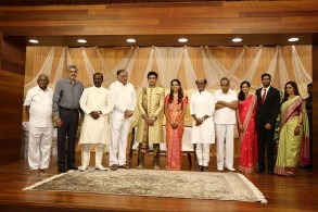 Super Star Rajinikanth at AVM Family Wedding Function Photos