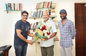 Manoj Bharathiraja and Suseenthiran with director Mani Ratnam