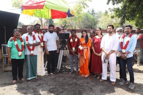 The shooting of the film starring Sasikumar, Sathyaraj and Bharath began with a pooja