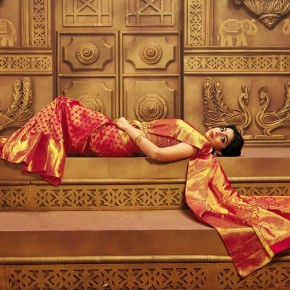 Actress Shriya Saran Traditional Photoshoot for CMR Textiles