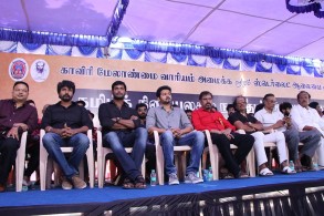 Kollywood Protest Photos in support of Cauvery Management Board and Ban Sterlite issues